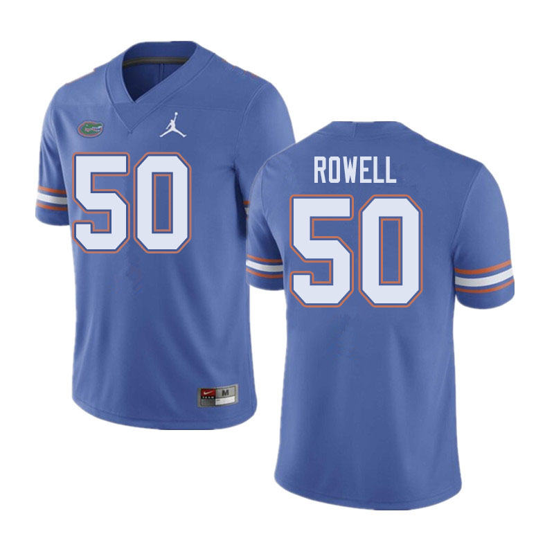 Jordan Brand Men #50 Tanner Rowell Florida Gators College Football Jerseys Sale-Blue